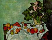 Paul Cezanne, Stilleben, Geranienstock mit Fruchten